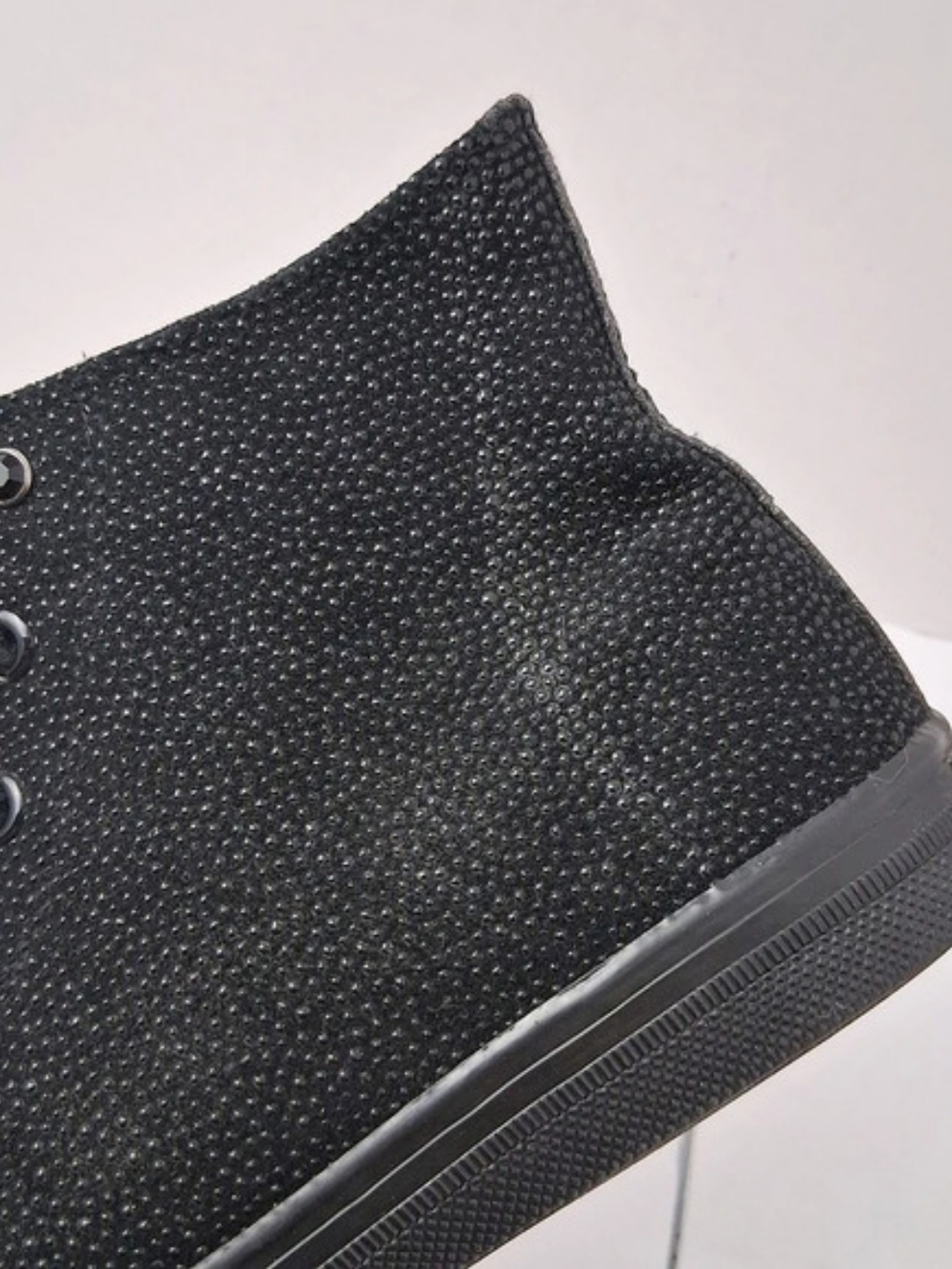 Skechers Street Womens High Top Sneakers 8.5 Black Leather Pebbled Zipper 774 - Picture 10 of 11